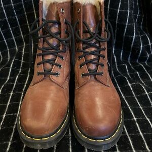 Dr. Marten Brown Leather Lace-Up Boots